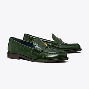 Everglade green Tory Burch classic loafer size 10 women